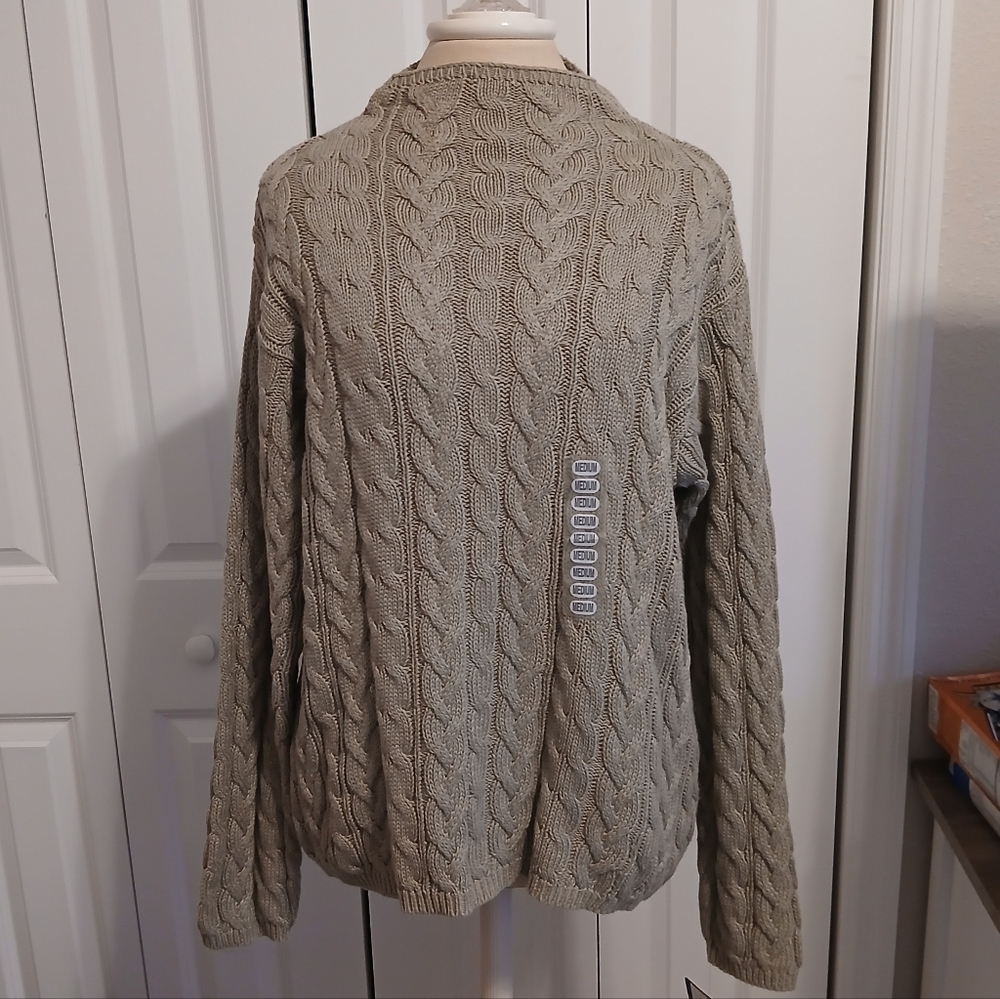 RARE NEW WITH TAGS VINTAGE Ladies Medium Wainscott Mock Neck Sweater Sage Green - Picture 1 of 8